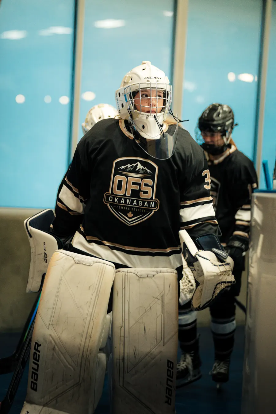 OFS goalie heading out to the ice
